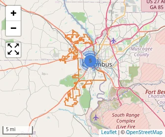 Area schools map